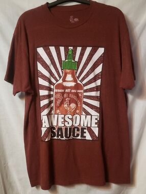 Awesome Sauce Sriracha Graphic Tee - Red/Brown